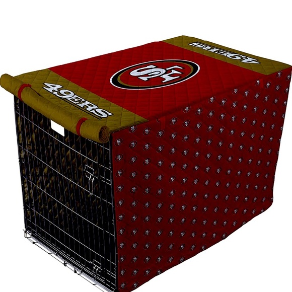 Pegasus Sports NFL San Francisco 49ers Pet Crate Cover, Red, 30×48 - Picture 2 of 4